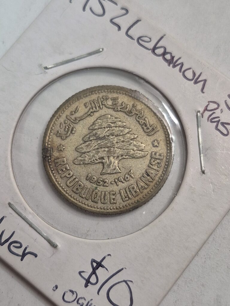 Read more about the article 1952 Lebanon 50 Piastres World Silver Coin