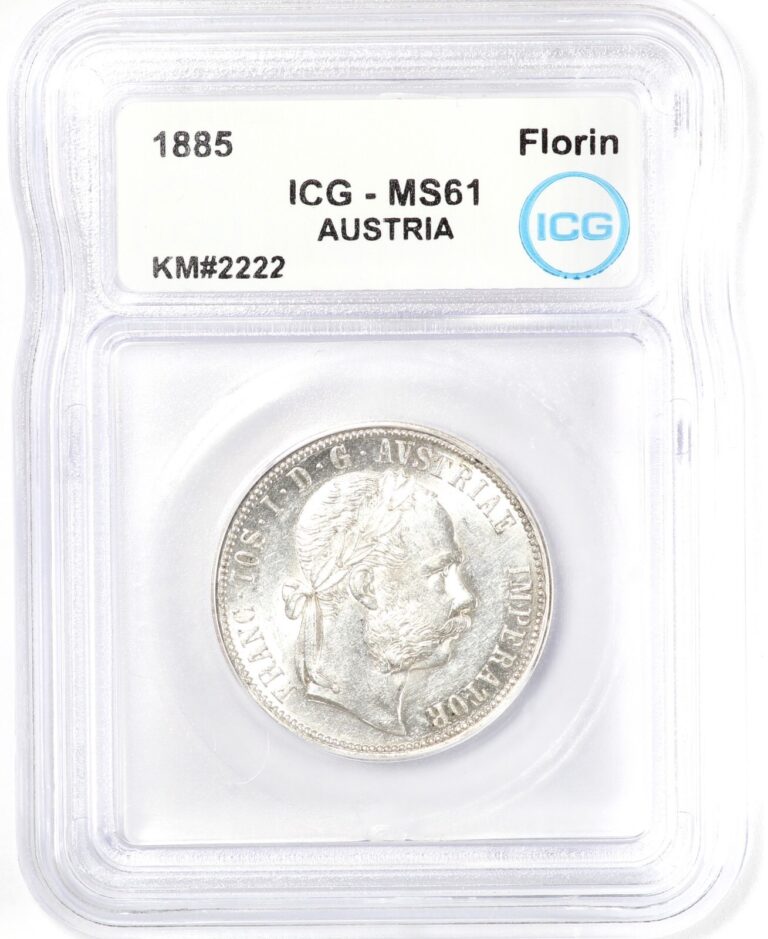 Read more about the article ICG MS61 1885 Austria 1 Florin Silver Coin