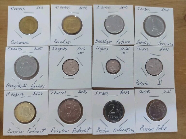 Read more about the article Russian Federation Coins Rubles Kopeks  Lot Of 12 .#156/3