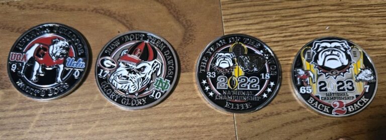 Read more about the article 4 Different UGA GEORGIA BULLDOGS NATIONAL CHAMPIONSHIP COINS PACK