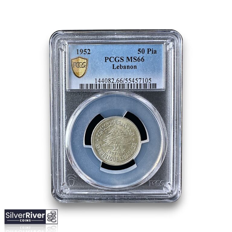Read more about the article 1952 Lebanon Silver 50 Piastres (*Certified MS66 by PCGS*)
