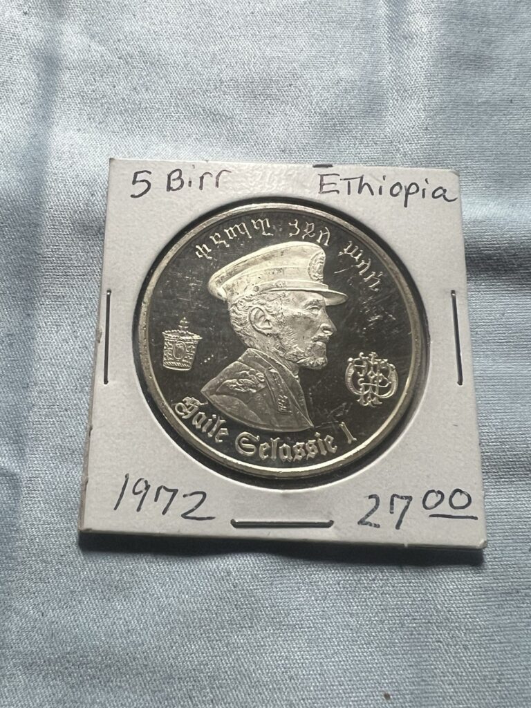 Read more about the article 1972 Ethiopia Silver Crown 5 Dollars Haile Selassie PROOF Jah Rastafari
