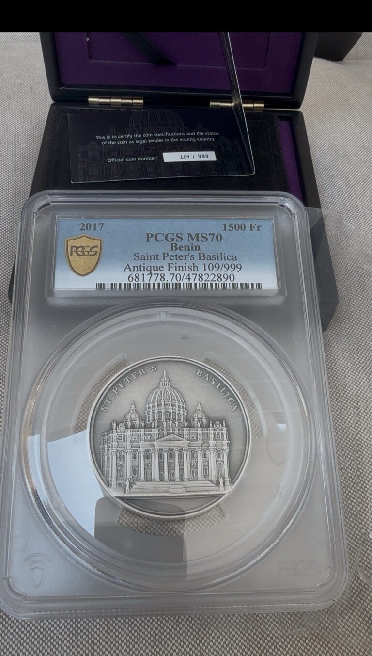Read more about the article 2017 Benin 3oz Silver Coin “St Peter’s Basilica” The Only 70 In PCGS OR NGC