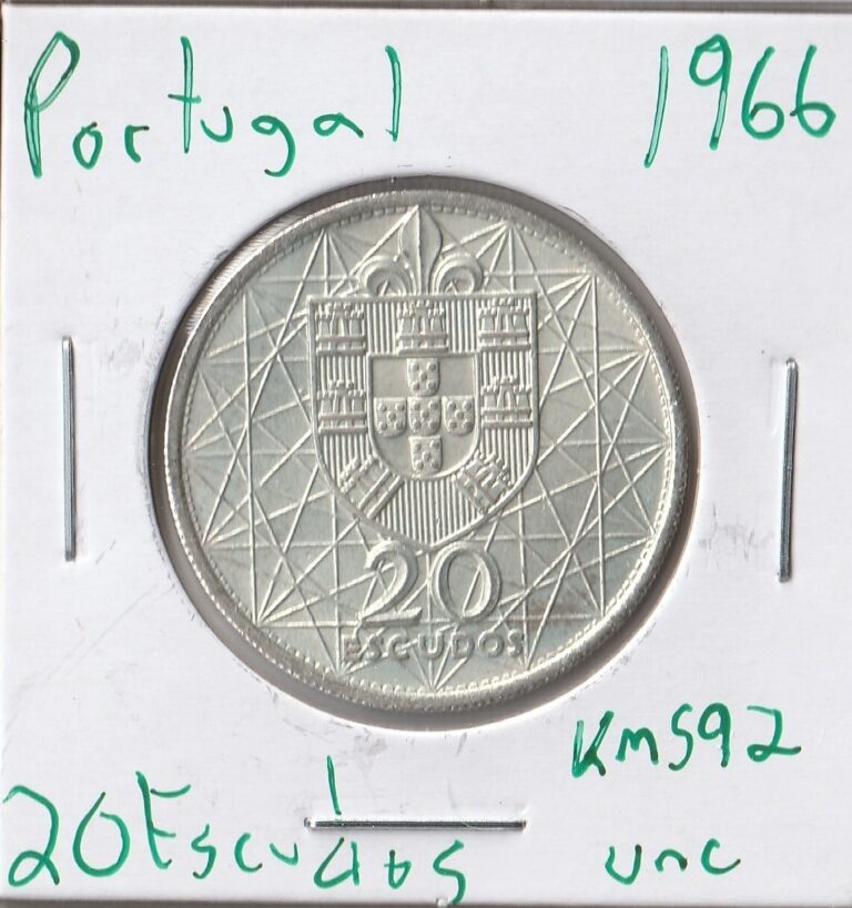 Read more about the article Coin Portugal 20 Escudos 1966 KM592  silver