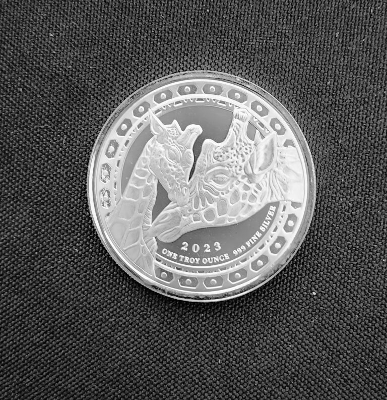 Read more about the article 2023 1 oz Equatorial Guinea Giraffe Silver Coin