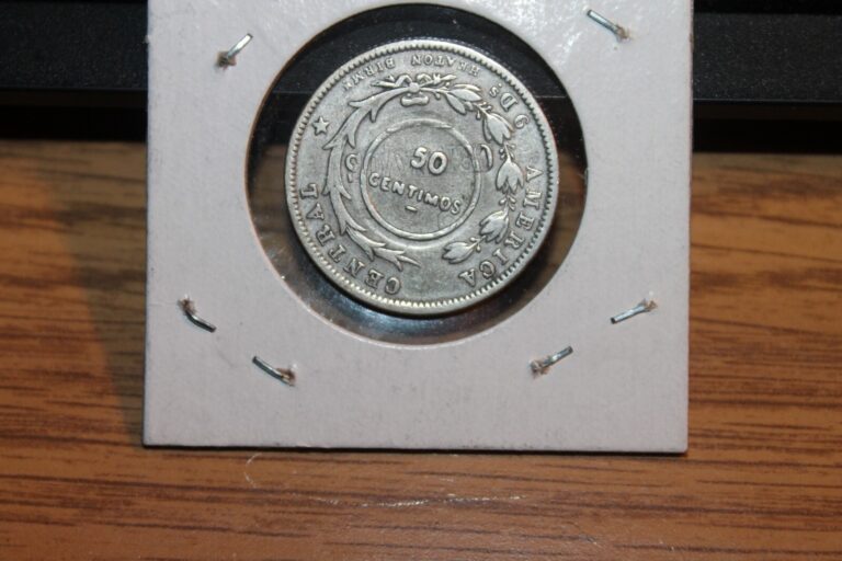 Read more about the article Costa Rica  1890 Un Colon. CMK On 50 Centavos Look
