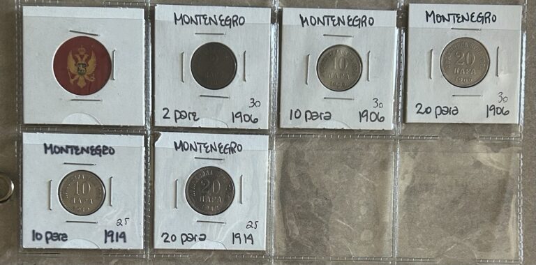 Read more about the article Montenegro Lot of 5 Coins