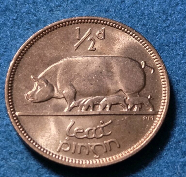 Read more about the article Ireland 1967 Half  Penny  ½ D  See Eire Pig Luster High Grade Lucky Coin (C)- S