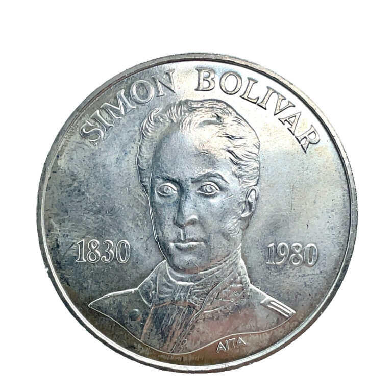 Read more about the article 1980 Venezuela 100 Bolivares Silver 150th Anniversary Bolivar’s Death  Coin # 2