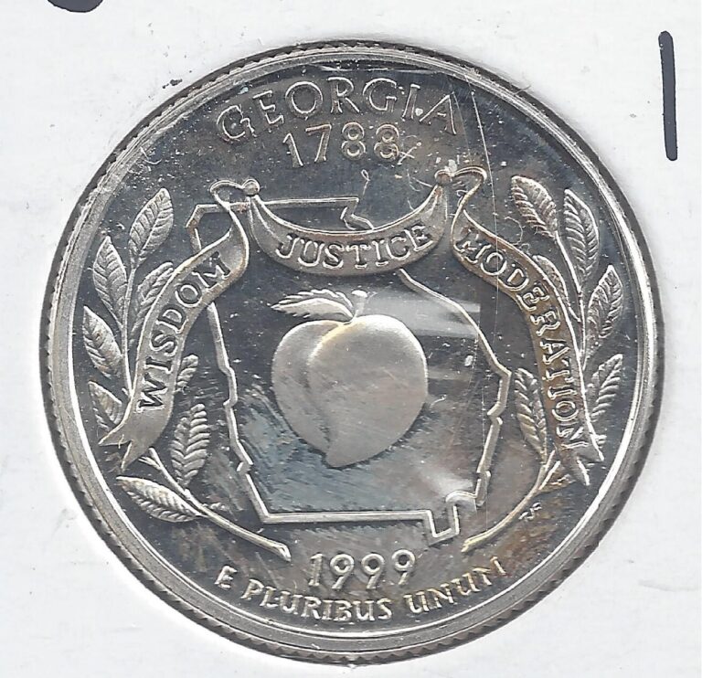 Read more about the article 1999 S Silver GEORGIA Proof Quarter – 90% Silver