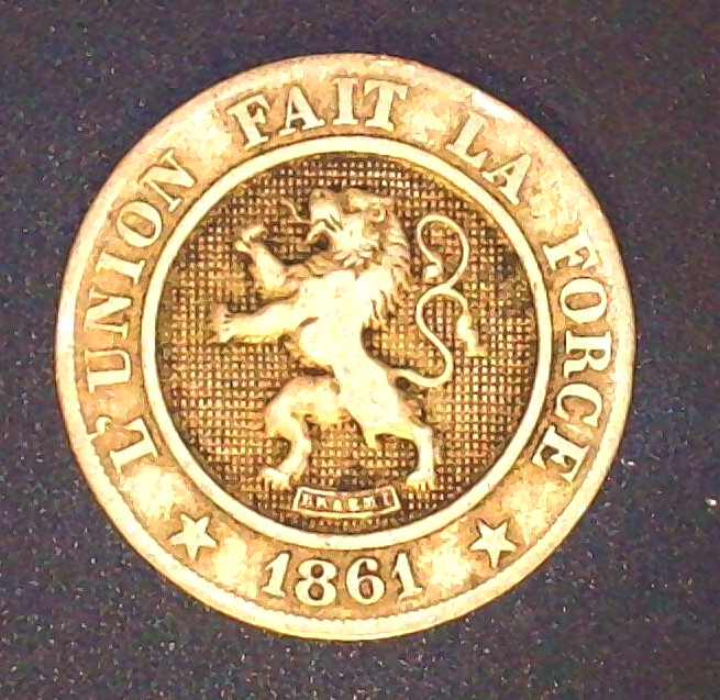 Read more about the article 1861 Belgium 10 Centimes Old European Coin – Rampant Lion / Vintage