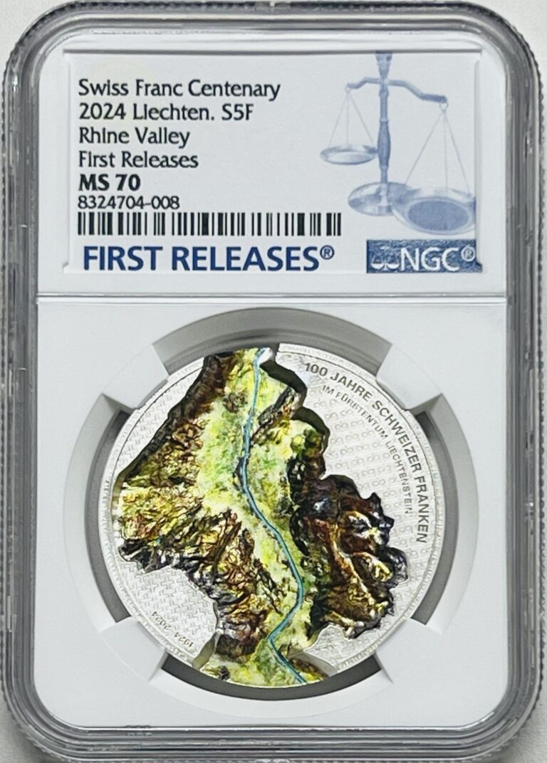 Read more about the article 2024 LIECHTENSTEIN SILVER 1OZ 100 YRS OF THE SWISS FRANC NGC MS70 FIRST RELEASES