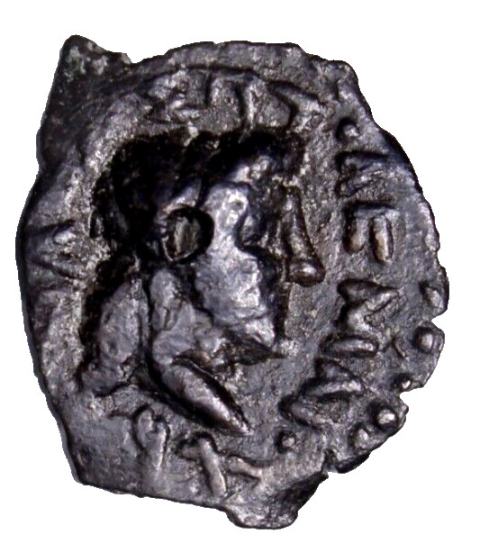 Read more about the article RARE Kingdom of Cyrenaica Kyrenaika Ptolemy V 12mm Goddess Libya Chalkous Coin