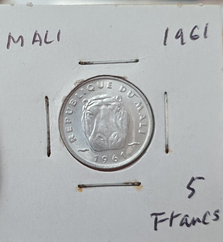 Read more about the article Mali 2 Coin Lot  1961 ~ 5 Francs (BU)  10 Francs