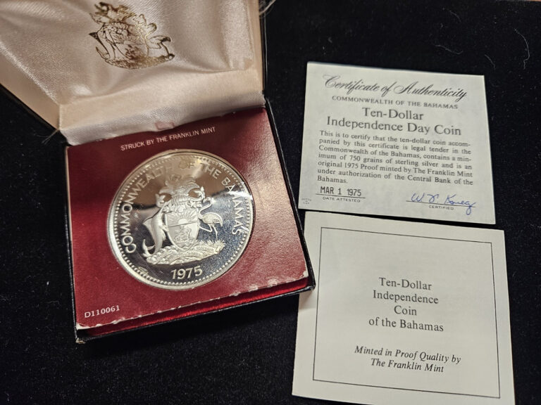 Read more about the article 1975 Bahamas $10 Dollar Independence Day Silver GEM Proof w/COA and Original Box