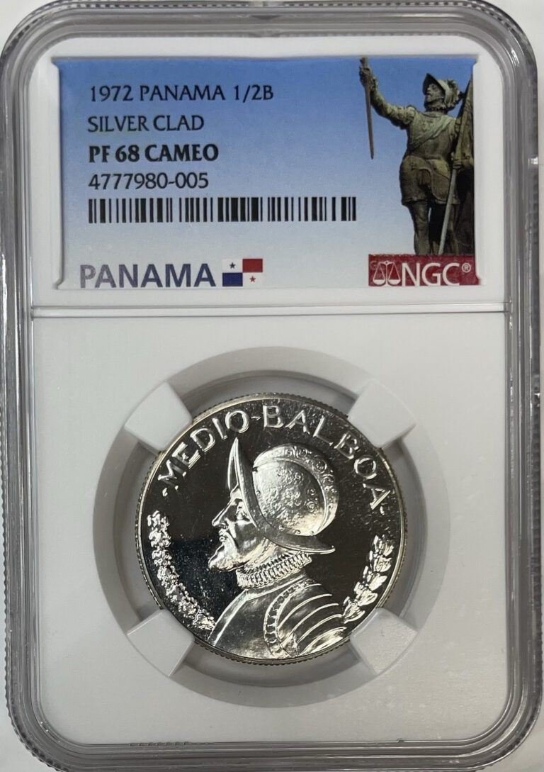 Read more about the article 1972 Panama Silver Clad 1/2 Balboa – NGC PF 68 Cameo – Low Mintage of Only 13k