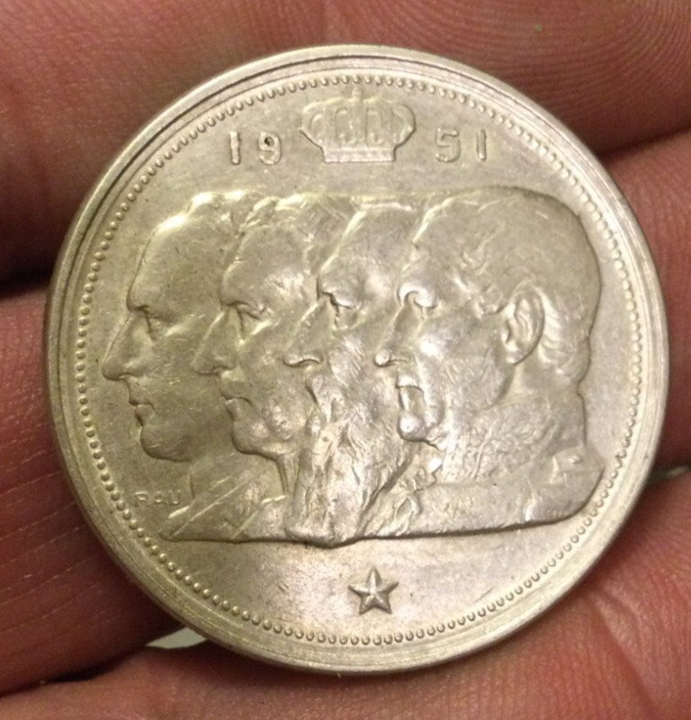Read more about the article 1951 BELGIUM SILVER 100 FRANCS