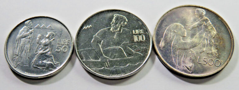Read more about the article San Marino Set of 3 Coins 1972  KM 19-21