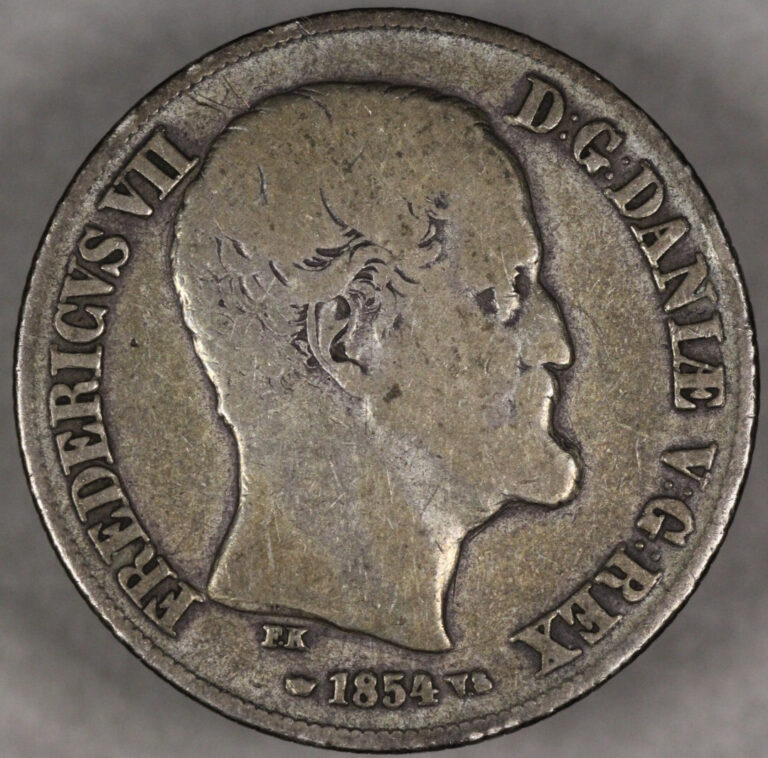 Read more about the article 1854 Denmark Silver 1 Rigsdaler
