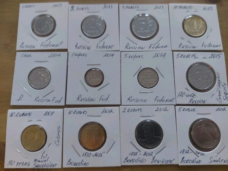 Read more about the article Russian Federation Coins Rubles Kopeks 2011-2014-2015-2023    Lot 12 Pcs.#156/5