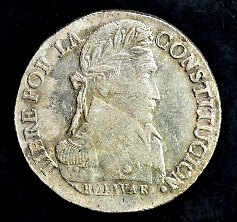 Read more about the article HIGH GRADE HISTORIC WORLD SILVER! 1838 PTS LM SIMON BOLIVAR POTOSI 8 SOLES!