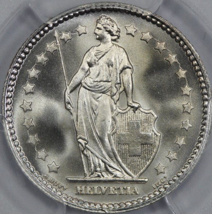 Read more about the article 1920 B Switzerland 1 Franc PCGS MS67