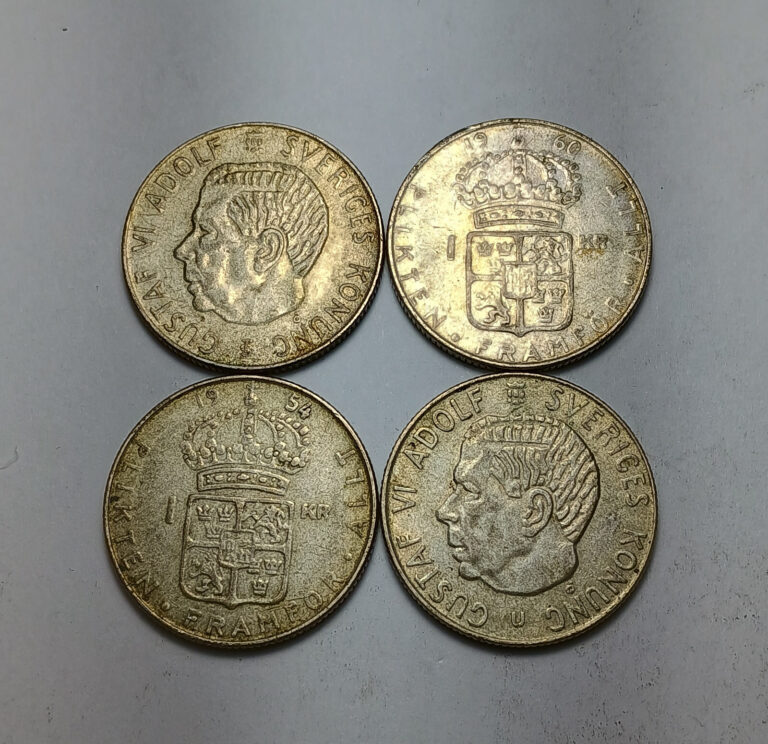 Read more about the article 1x Sweden One Krona – Silver Coin – Gustaf VI Adolf – Random 1952-1968 Date