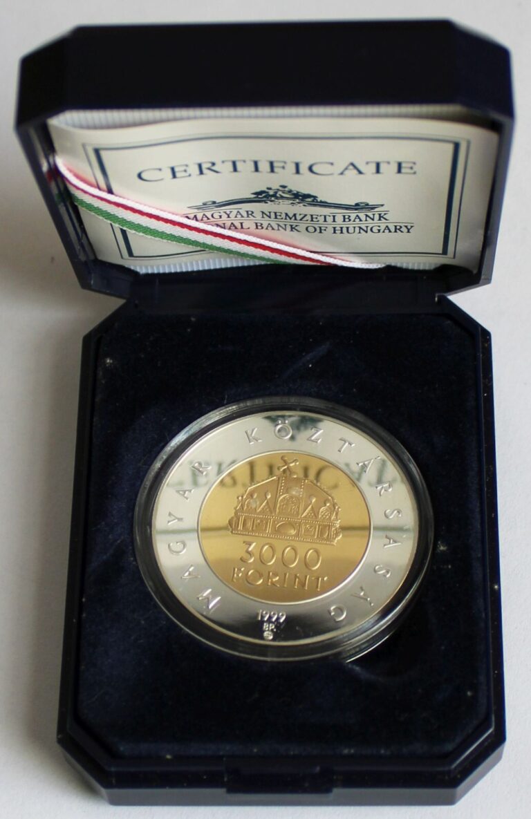 Read more about the article Magyar 1999 Silver Proof 3000 Forint coin  1000th Anniversary of Hungarian State