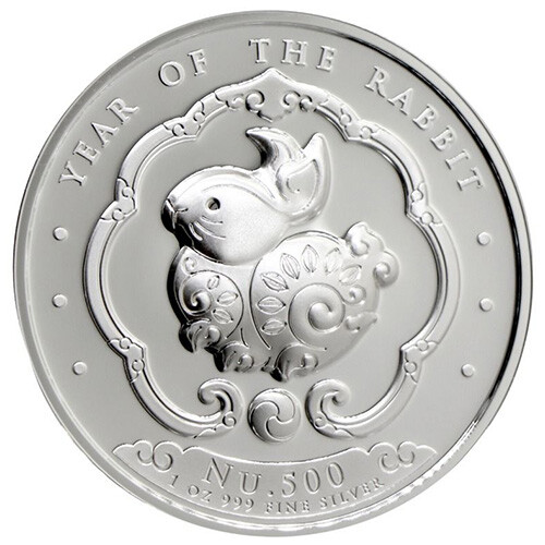 Read more about the article 2023 1 oz Proof Kingdom of Bhutan Lunar Rabbit Silver Coin (Box  CoA)