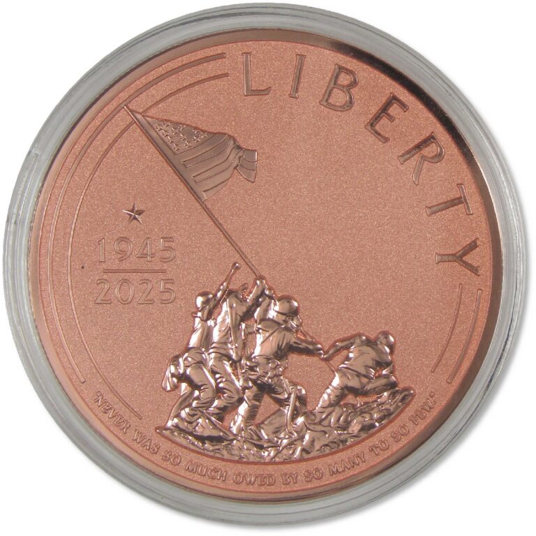 Read more about the article End of World War II 80th Anniversary 5 oz Copper $1 Liberia SKU:OPC222