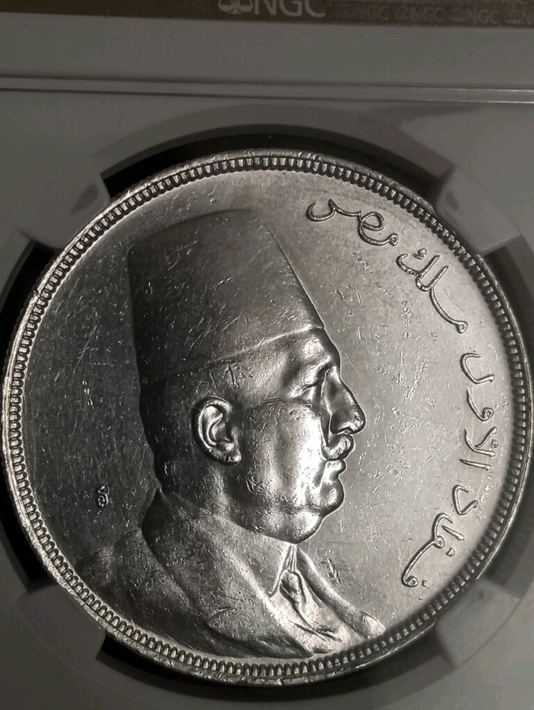 Read more about the article Egypt 20 Piastres 1923 NGC MS62 No H  King Fuad Rare