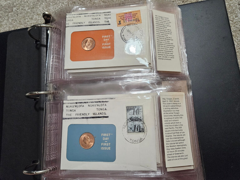 Read more about the article 🌟 (28) FDC First Day Covers w/Coin Tonga 1967  1 Silver Coin  John J. Phillips