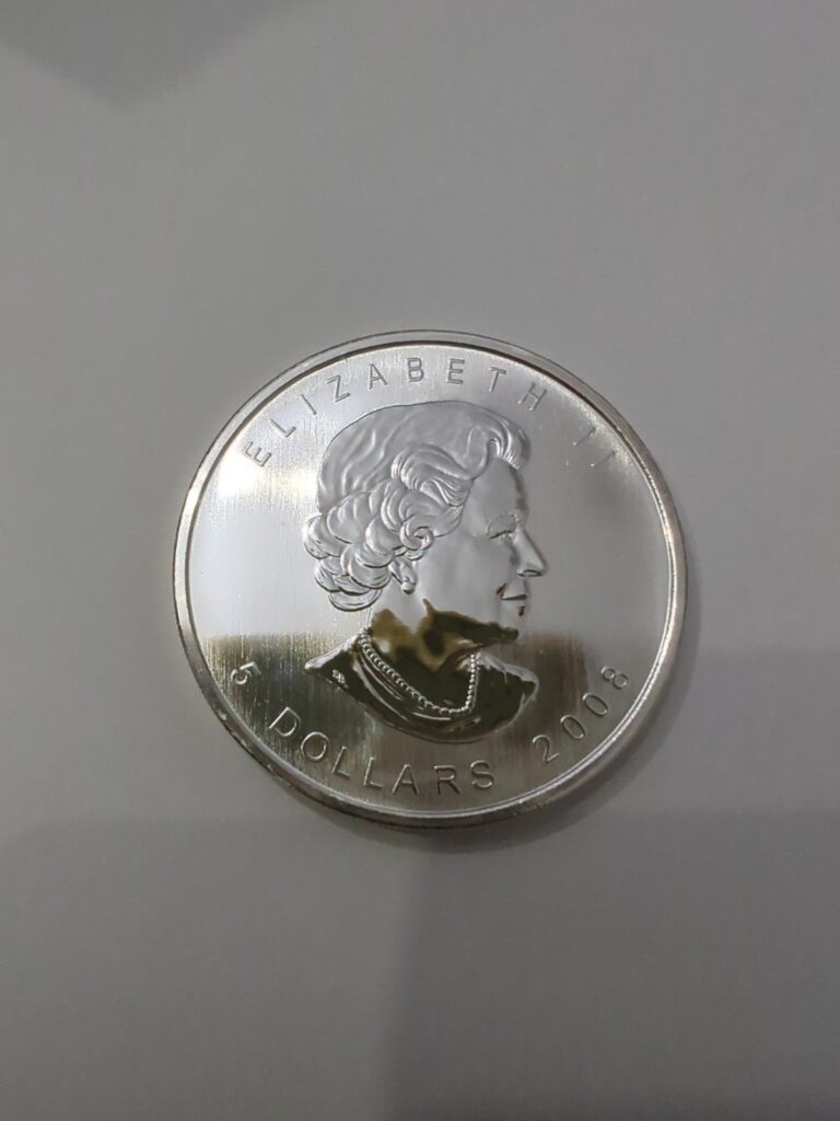 Read more about the article 2008 1 oz Silver Canadian Maple Leaf .9999 Fine $5 coin Vancouver Olympics MINT