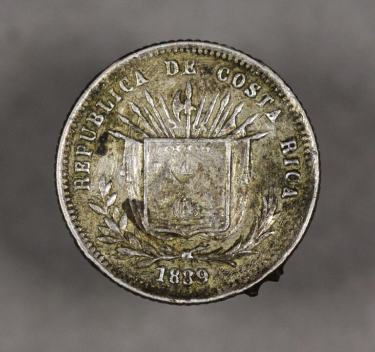 Read more about the article 1889 Costa Rica Silver 5 Centavos -Mount Removed-