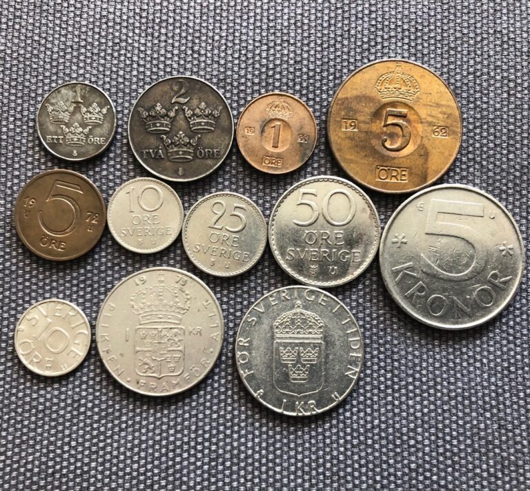 Read more about the article Sweden 🇸🇪 Lot Of 12  World Foreign Coins