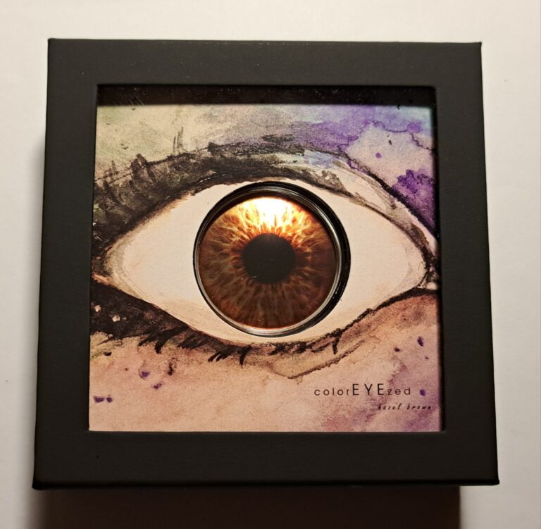 Read more about the article 2023 PALAU 1 OZ SILVER COLOREYEZED $5 COIN HAZEL BROWN EYE BOX/COA MINTAGE 1500