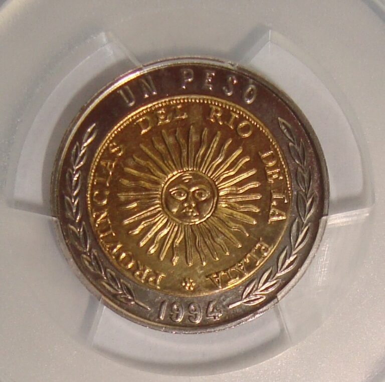 Read more about the article 1994 Argentina Bi-Metallic Pattern Peso PCGS SP65