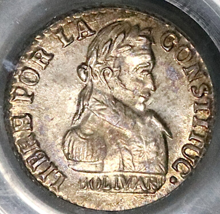 Read more about the article 1830 PCGS MS 64 Bolivia 1/2 Sol Gem Mint State Bolivar Silver Coin (21101701D)