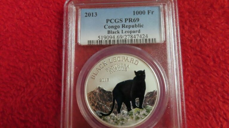 Read more about the article CONGO Black Leopard 1000 Francs CFA  2013 .999 Silver Coin PCGS PR69 1oz