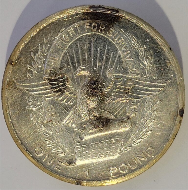 Read more about the article VERY RARE BIAFRA – ONE POUND SILVER COIN 1969 UNC KM# 6
