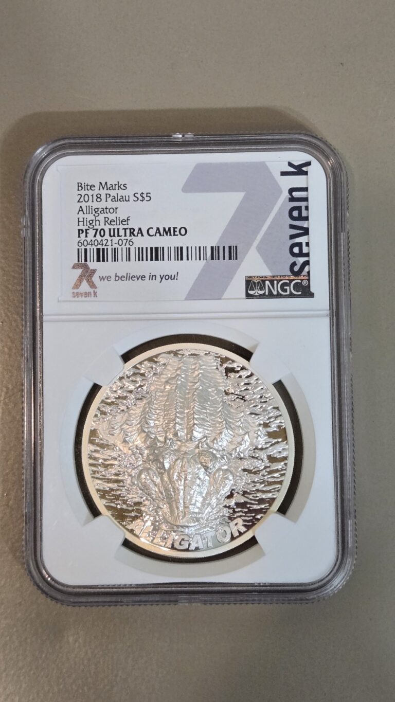 Read more about the article 2018 Palau Bite Marks Alligator 1oz .999 Silver