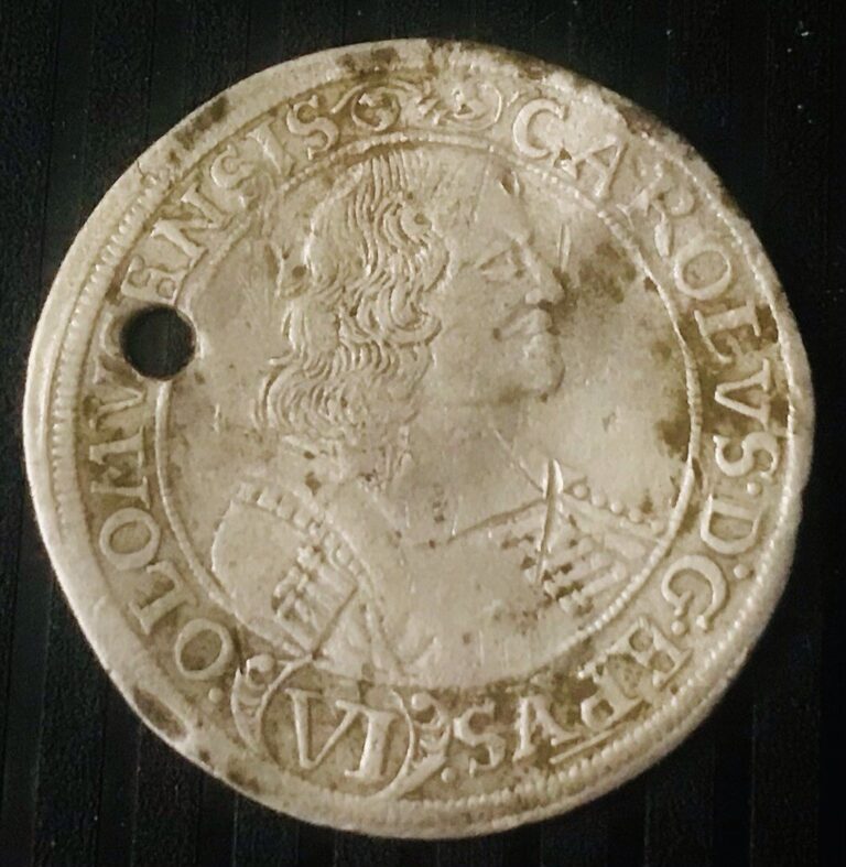 Read more about the article AUSTRIA Olmutz Carol Karl II von Liechtenstein Silver 6 Kreuzer Coin 1675