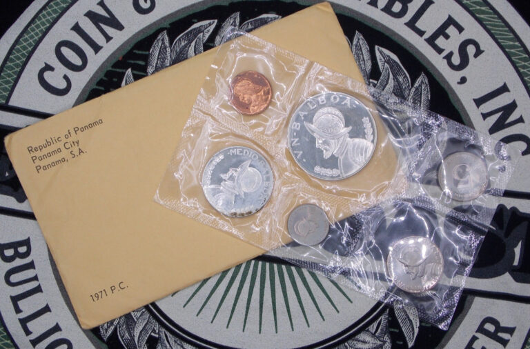 Read more about the article 1971 Republic of Panama SILVER Proof (6 Coin) Balboa Set w/ Original Envelope