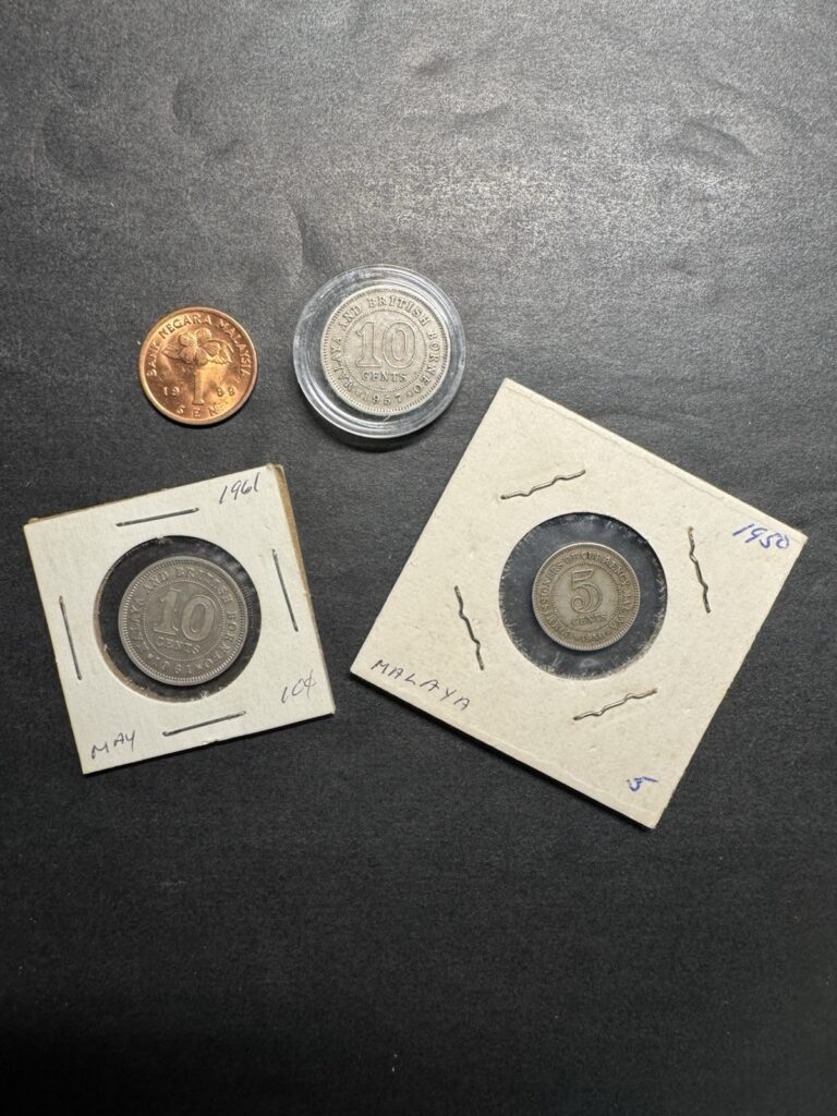 Read more about the article Malaysia Malaya 1 5 10 Cents Sen Lot Of 4 Coins Collection World Foreign