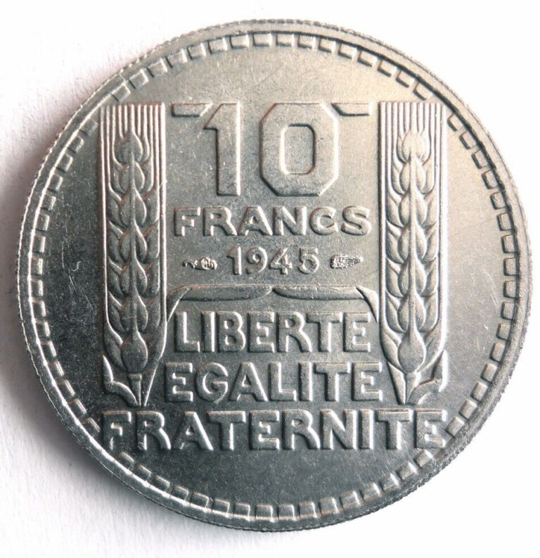 Read more about the article 1945 FRANCE 10 FRANCS – AU/UNC – Great Coin – Free Ship – Bin #999