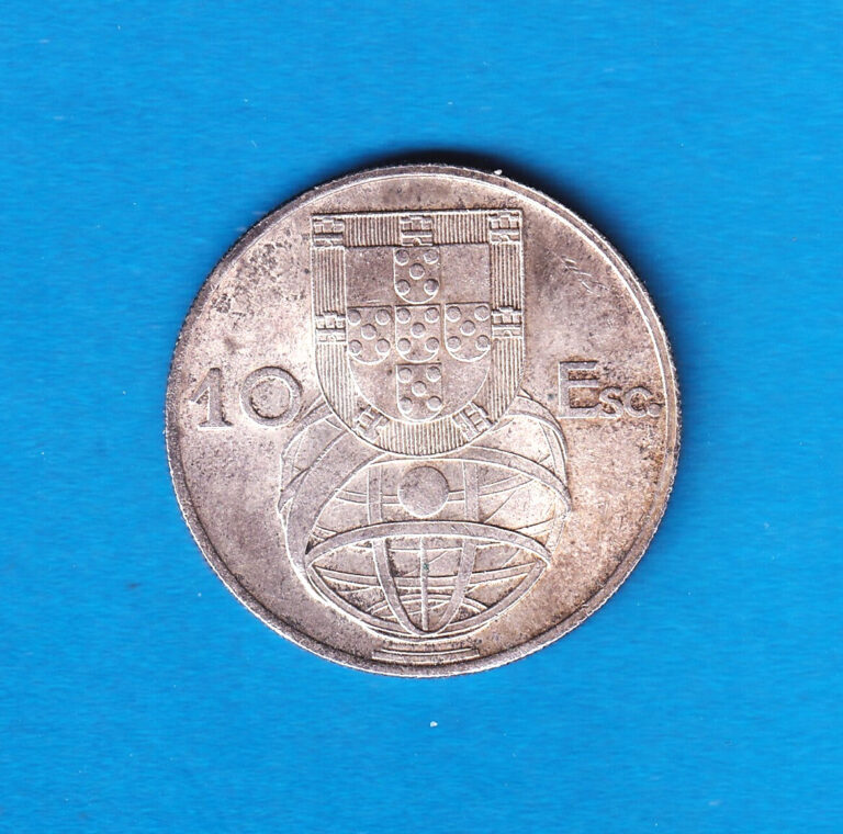 Read more about the article 1954 Portugal 10 Escudos (KM-586) .2730 ASW Silver!!!  [two-year issue]