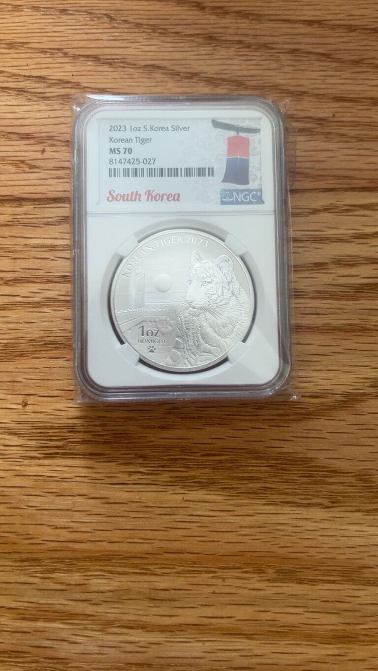 Read more about the article 2023 South Korea Silver Korean Tiger NGC MS70 (mintage 30 000)