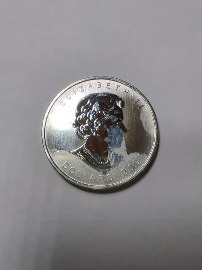 Read more about the article 2008 1 oz Silver Canadian Maple Leaf .9999 Fine $5 coin Vancouver Olympics MILK