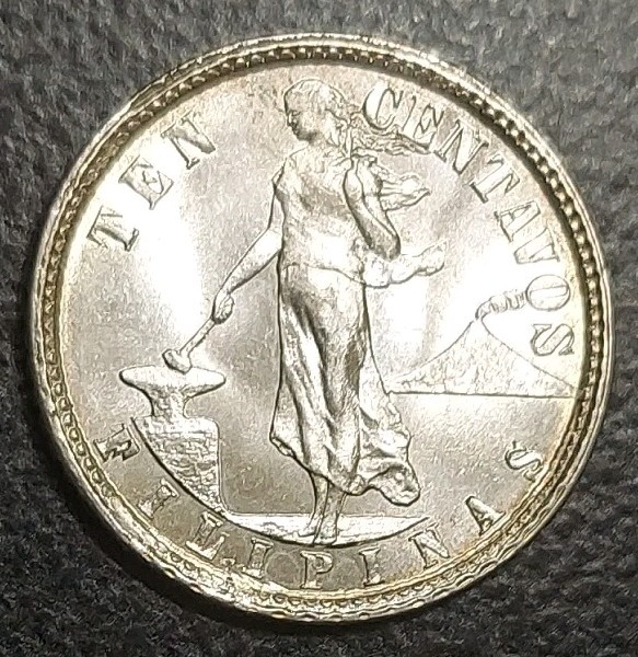 Read more about the article 1937-M Philippines US Admin 10 Centavos Silver UNC Coin Princess Magayon KM 181