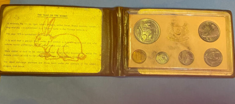 Read more about the article Singapore 1975 Coin Set ~ Year of the  Rabbit ~ 6 Coins